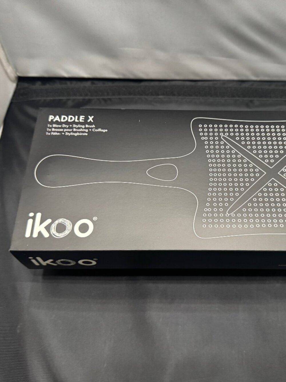 BLACK  IKOO PADDLE X BLOW DRY HAIRBRUSH